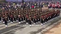 Garhwal Rifles contingent parades on Rajpath on 72nd Republic Day of India