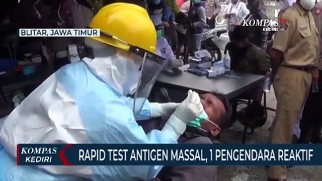 Polres Blitar Gelar Rapid Test Antigen Massal, 1 Pengendara Reaktif Covid-19