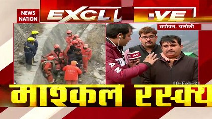 Rain starts on rescue operation site at Tapovan Tunnel