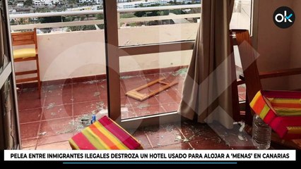 Una pelea entre inmigrantes ilegales destroza uno de los hoteles usados para alojar a 300 ‘menas’ en Canarias