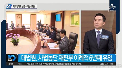 거짓말에도 법관회의는 ‘조용’