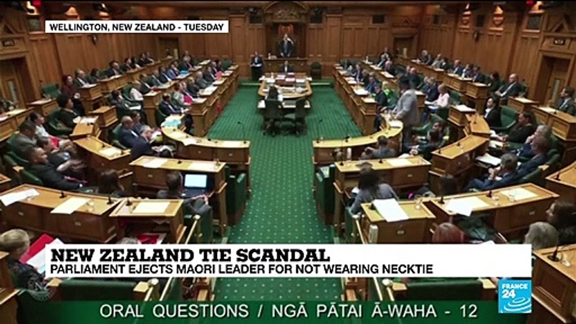 New Zealand Maori Leader Ejected From Parliament For Refusing To Wear Colonial Noose Video Dailymotion