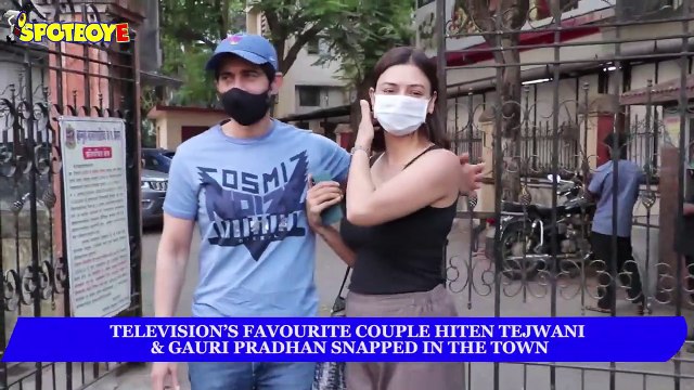 Television’s favourite couple Hiten tejwani & Gauri Pradhan Spotted in the town | SpotboyE