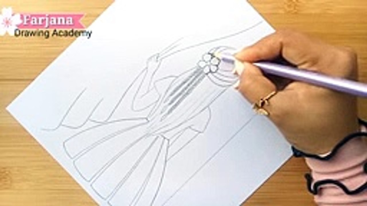A girl beside the window - Pencil sketch for beginners _ How to draw a girl with beautiful hairstyle -