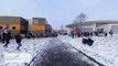Bataille de neige à l'université de Rennes 2.