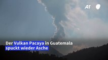 Vulkan Pacaya in Guatemala spuckt Asche