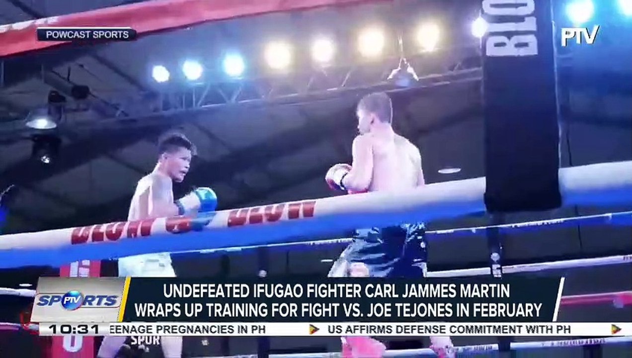 SPORTS NEWS: Undefeated Ifugao fighter Carl Jammes Martin wraps up training for fight vs Joe Tejones in February