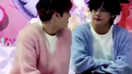 how baby jungkook cherish his taehyung _ - taekook's moments