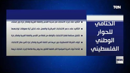 البيان الختامي للحوار الوطني الفلسطسين