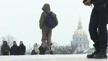 Fuerte nevada en París y Londres con temperaturas gélidas por una tormenta polar