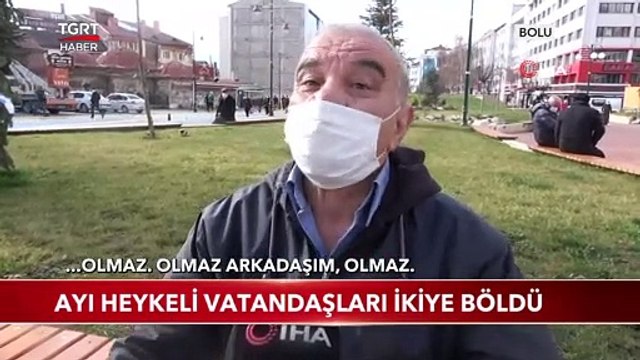 Ayı Heykeli Bolu'daki Vatandaşları İkiye Böldü