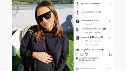 Paula Echevarría presume de tripita al sol