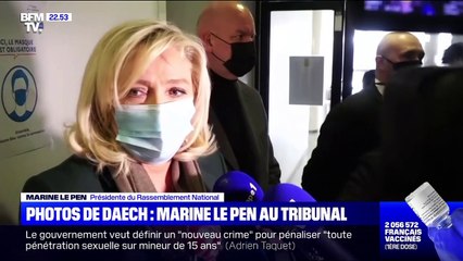 Download Video: Le plus de 22h Max: Marine Le Pen au tribunal pour la publication de photos d'exactions de Daesh - 10/02