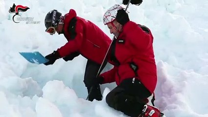Esercitazione soccorso valanga, Carabinieri sul Monte Cimone (10.02.21)