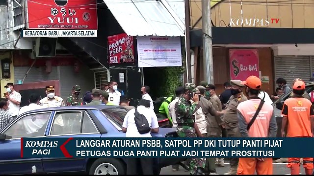 Satpol PP DKI Tutup Panti Pijat yang Langgar Aturan PSBB