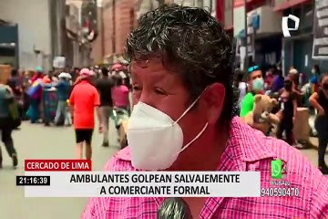 Mesa Redonda: comerciante formal es atacada por grupo de ambulantes