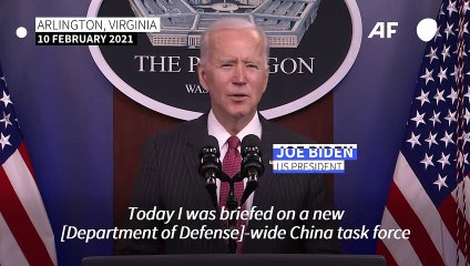 Biden announces new Pentagon task force on China