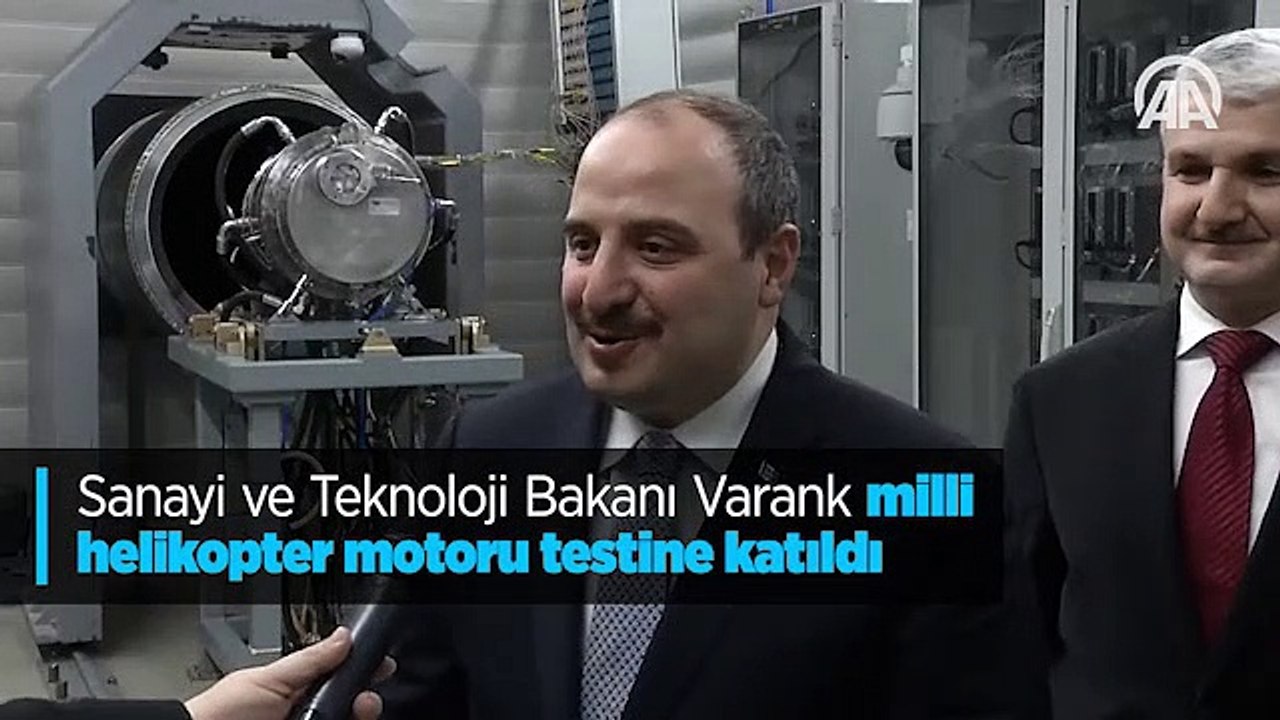 Sanayi ve Teknoloji Bakanı Mustafa Varank milli helikopter motoru testine katıldı