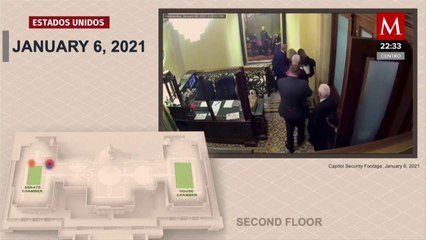 "Cuelguen a Pence": Presentan video del asalto al Capitolio durante juicio de Trump