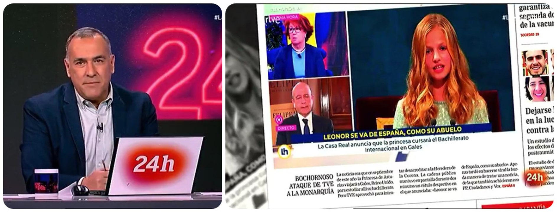 La paupérrima defensa de Xabier Fortes para justificar el rótulo con el que TVE atacó a la princesa Leonor