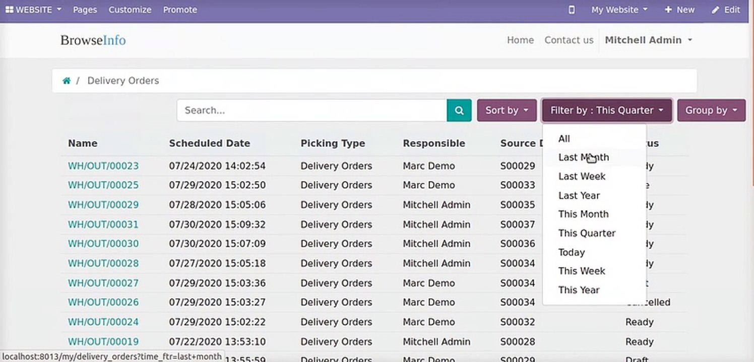 How to View and Manage Picking Order from the Portal |  Customer | Odoo