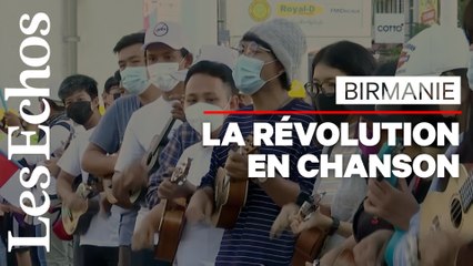 La jeunesse birmane dégaine des ukulélés contre le coup d'état