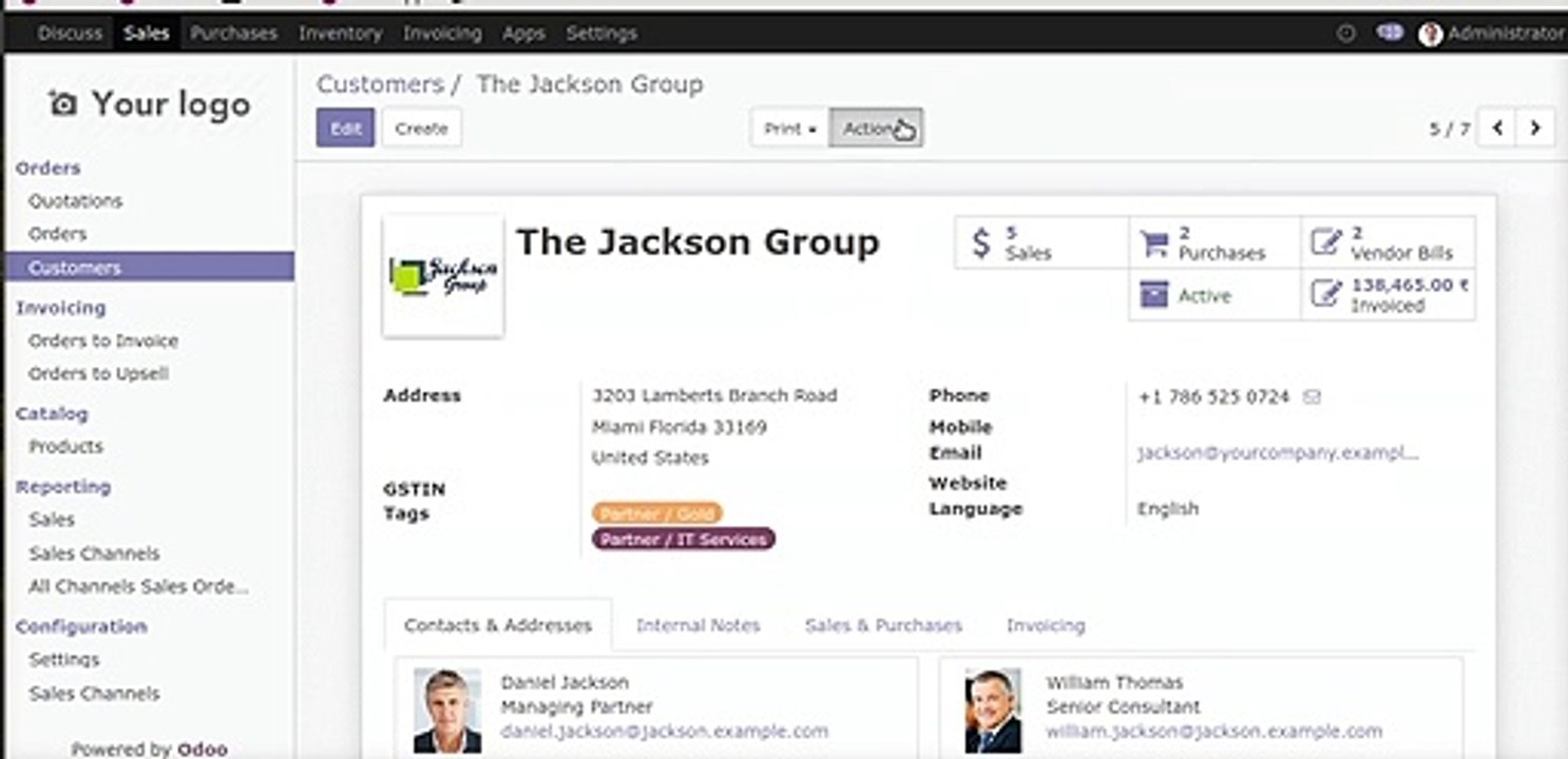 How to print partner ledger report for customer _ Odoo