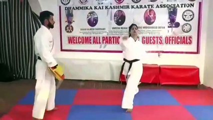 Kashmiri girl who doubles up as gym trainer and Karate coach