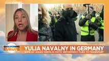 Alexei Navalny's wife Yulia Navalnaya reportedly arrives in Germany