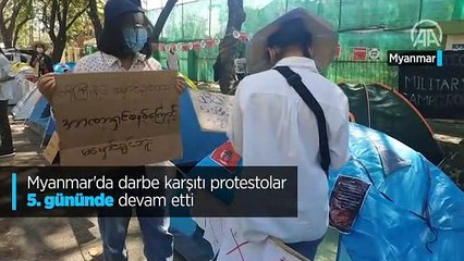 Myanmar'da darbe karşıtı protestolar 5. gününde