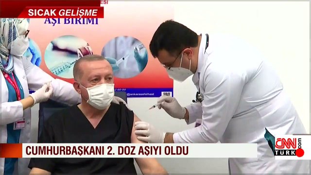 Son dakika... Cumhurbaşkanı Erdoğan, koronavirüs aşısının ikinci dozunu yaptırdı