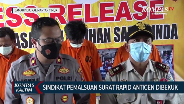 Sindikat Pemalsuan Surat Rapid Antigen Dibekuk