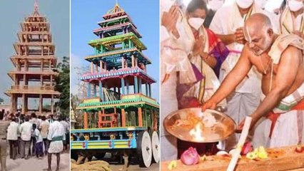 అంతర్వేది నూతన రథానికి పూజలు, 13 వ  తేదీ ఉదయం రధం పై  స్వామి వారి ఊరేగింపు!