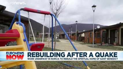 Amid a pandemic, Italian town rebuilds its earthquake-hit basilica
