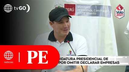 JEE excluye candidatura de George Forsyth por omitir declarar empresas | Primera Edición