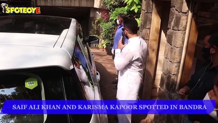 Video herunterladen: Saif Ali Khan and Karisma Kapoor Spotted in Bandra | SpotboyE