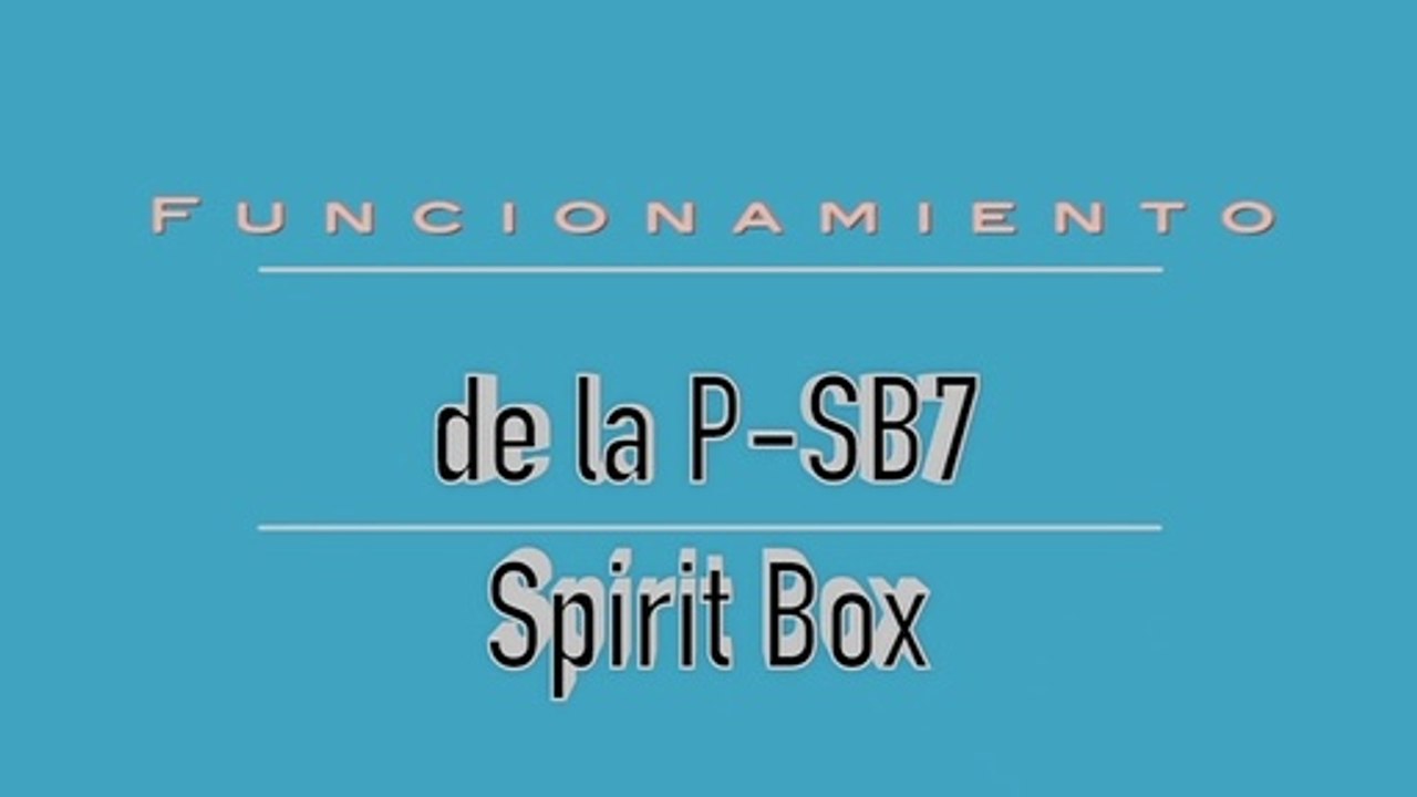 Cómo funciona la Spirit Box