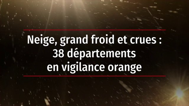 Neige, grand froid et crues : 38 départements en vigilance orange
