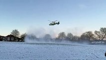 Air ambulance lands in Barnes Park, Sunderland