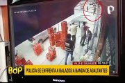 Balacera en VES: policía frustra asalto a distribuidora de bebidas