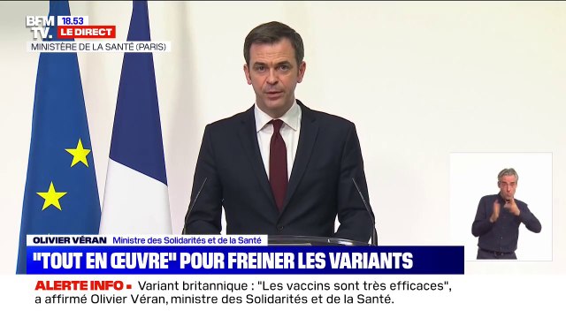 Selon Olivier Véran, le variant britannique serait responsable de 20 à 25% des infections en France