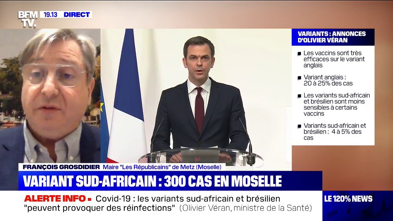 Pour François Grosdidier, maire de Metz, "oui, il faut prendre des mesures" pour confiner la Moselle