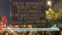 Campaña de las mujeres de Podemos contra los machistas dentro del feminismo: 