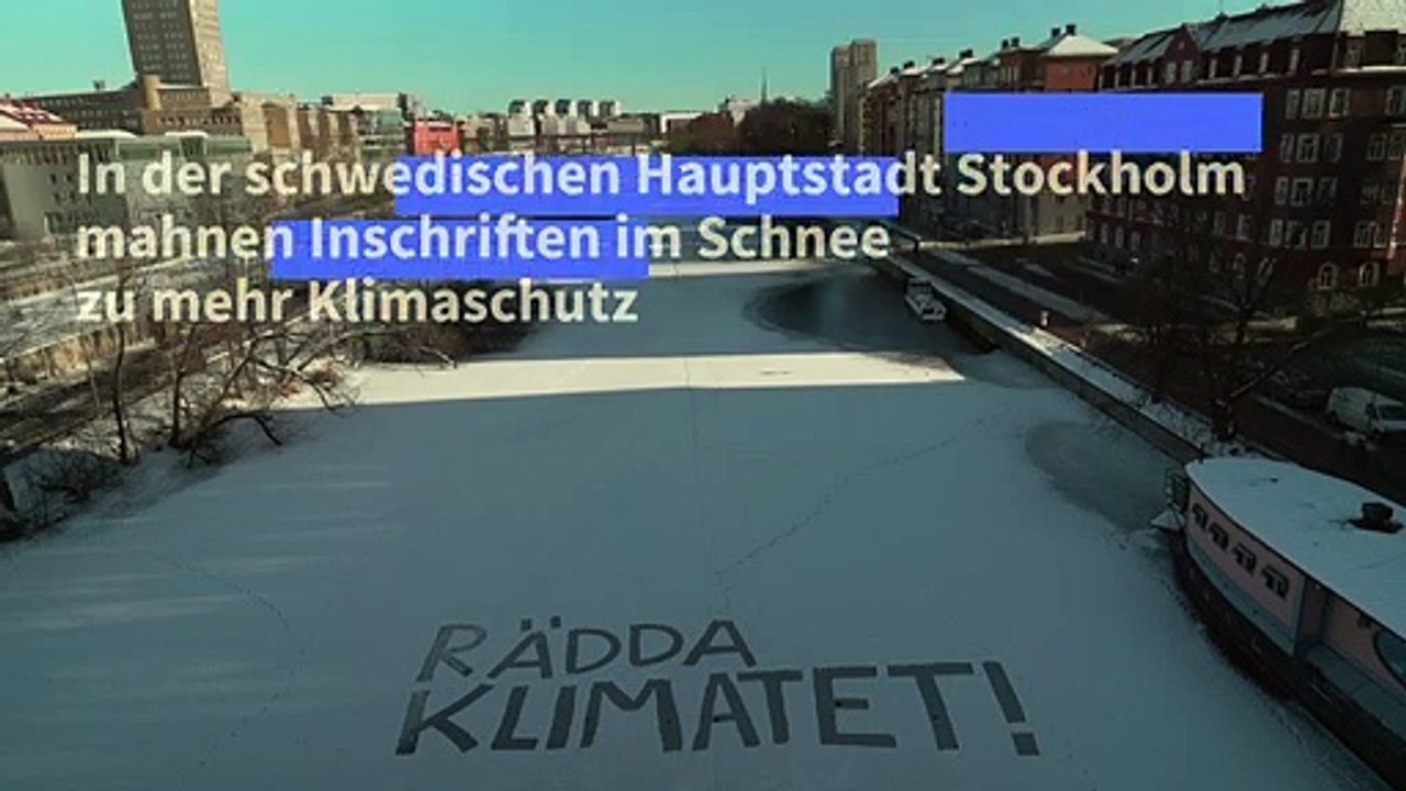 Schnee-Botschaften für mehr Klimaschutz