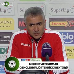 Mehmet Altıparmak: "İyi oynadığımız bir karşılaşmayı kaybettik"