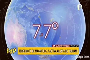Terremoto de magnitud 7.7 activa alerta de tsunami en varias islas del Pacífico