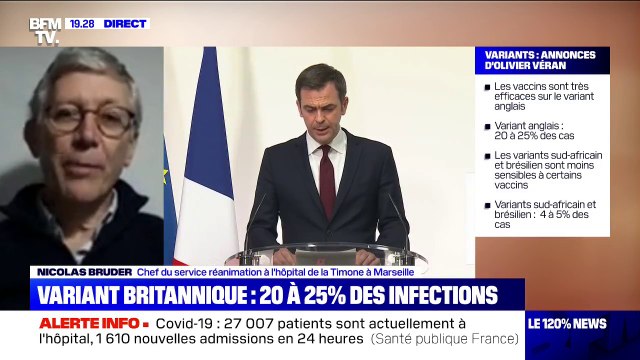 Pr Nicolas Bruder: On a plus de malades en réanimation dans les Bouches-du-Rhône qu'à Paris avec des capacités qui sont bien inférieures