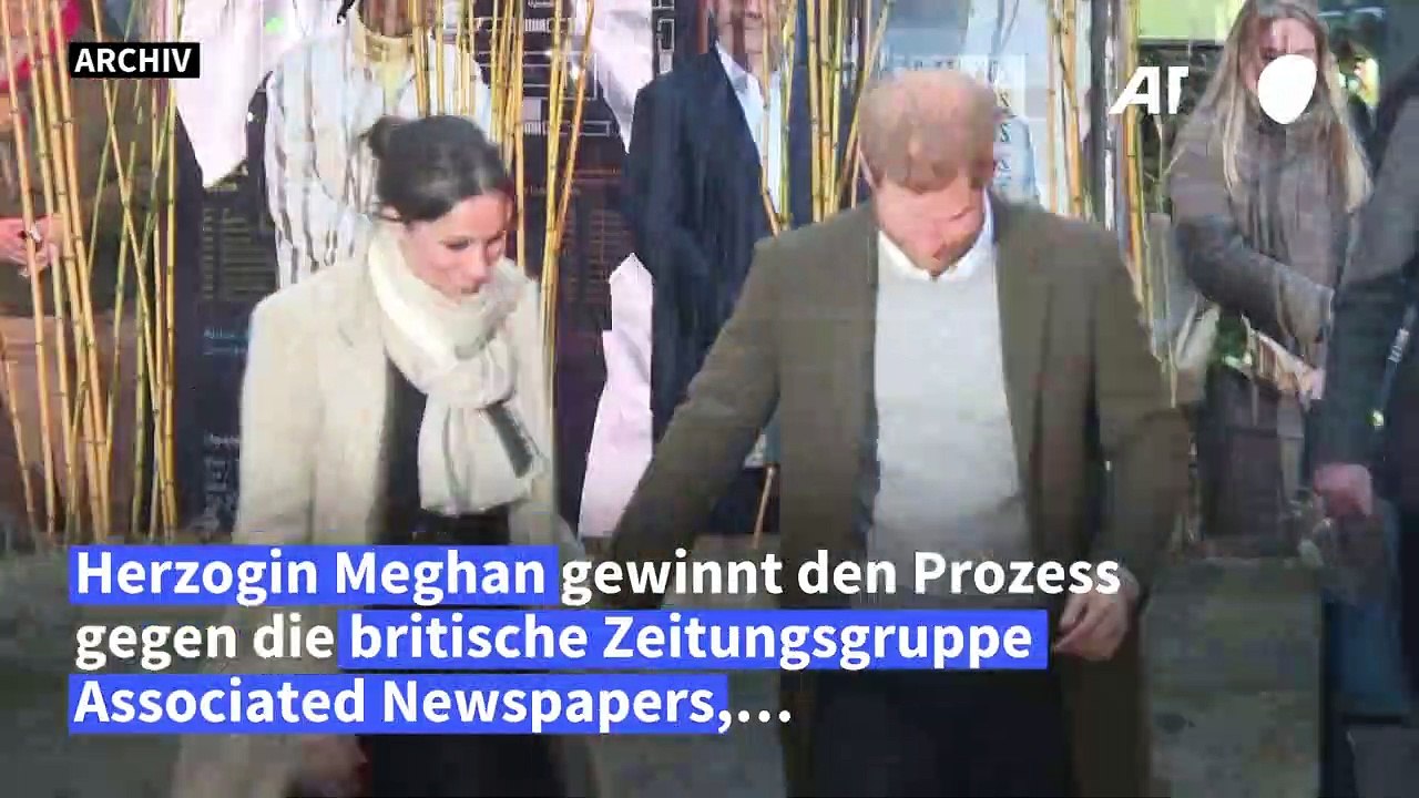 Herzogin Meghan gewinnt Rechtsstreit gegen britische Zeitungsgruppe