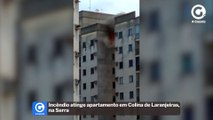 Incêndio atinge apartamento em Colina de Laranjeiras, na Serra