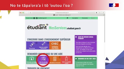 Tutoriel: Bourses de l’État (Tahitien)